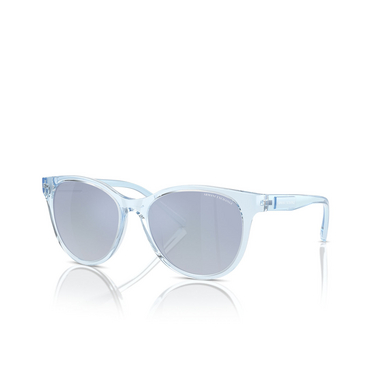 Occhiali da sole Armani Exchange AX4144SU 8345D6 shiny transparent blue - tre quarti