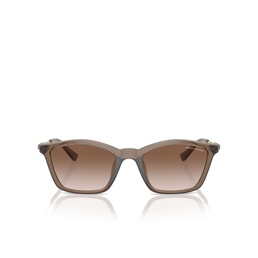 Gafas de sol Armani Exchange AX4146SU 834913 shiny transparent brown - Vista delantera