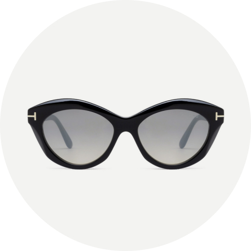 Cat-eye sunglasses for a round face