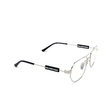 Balenciaga BB0117O Korrektionsbrillen 002 silver - Dreiviertelansicht