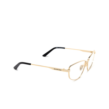 Balenciaga BB0281O Korrektionsbrillen 002 gold - Dreiviertelansicht