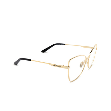 Balenciaga BB0282O Korrektionsbrillen 002 gold - Dreiviertelansicht