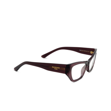 Gafas graduadas Balenciaga BB0372O 004 violet - Vista tres cuartos