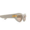 Bottega Veneta BV1189S Sunglasses 007 white - product thumbnail 3/4