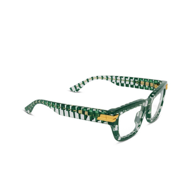 Bottega Veneta BV1190O Eyeglasses 005 green - three-quarters view