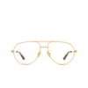 Gafas graduadas Bottega Veneta BV1302O 001 gold - Miniatura del producto 1/4