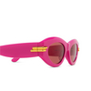 Lunettes de soleil Bottega Veneta BV1322S 004 fuchsia - Vignette du produit 3/4