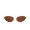 Bottega Veneta BV1330S Sunglasses 003 gold - product thumbnail 1/4