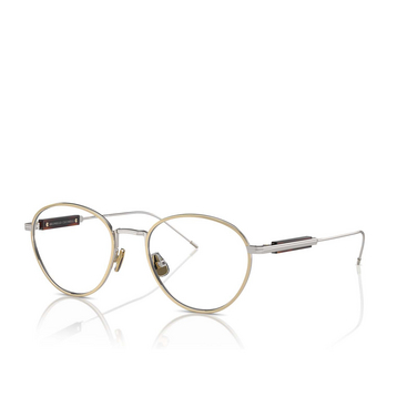 Brunello Cucinelli BC1003T Eyeglasses 5009 silver / gold - three-quarters view