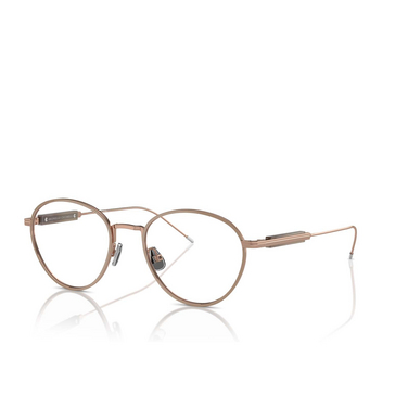 Brunello Cucinelli BC1003T Eyeglasses 5011 rose gold / camel - three-quarters view