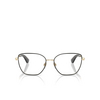 Burberry BE1390 Eyeglasses 1326 light gold with black rim - product thumbnail 1/4