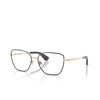 Burberry BE1390 Eyeglasses 1326 light gold with black rim - product thumbnail 2/4