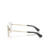 Burberry BE1390 Eyeglasses 1326 light gold with black rim - product thumbnail 3/4