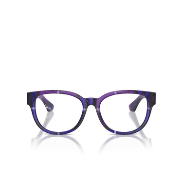 Gafas graduadas Burberry BE2410 4113 check violet - Vista delantera