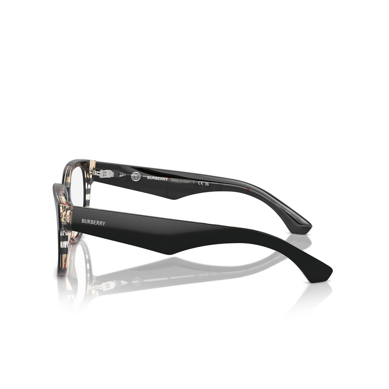 Burberry BE2410 Eyeglasses 4121 top black on vintage check - 3/4