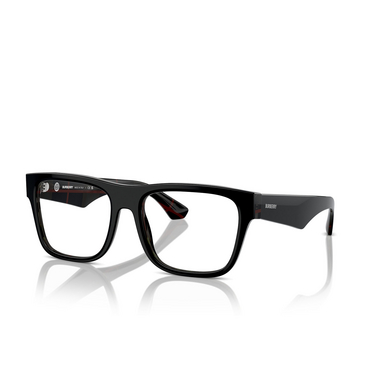 Burberry BE2411 Eyeglasses 4121 top black on vintage check - three-quarters view