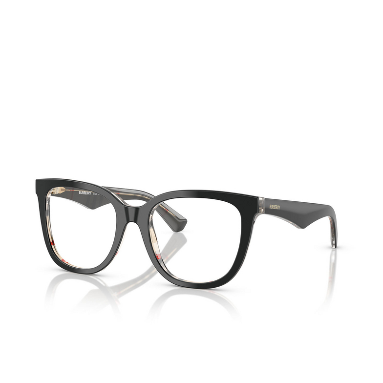 Burberry BE2415 Eyeglasses 4121 top black on vintage check - 2/4