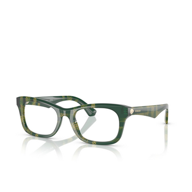 Burberry BE2422 Eyeglasses 4125 check green - three-quarters view