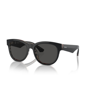Burberry BE4432U Sunglasses 412187 top black on vintage check - three-quarters view