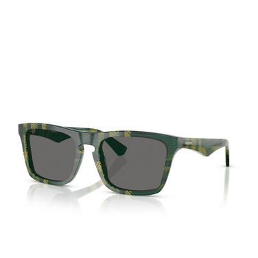 Burberry BE4434 Sunglasses 412587 check green - three-quarters view