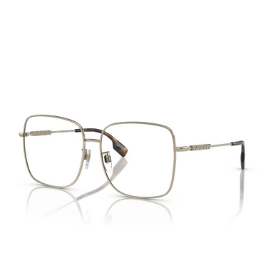 Burberry QUINCY Eyeglasses 1109 light gold - three-quarters view