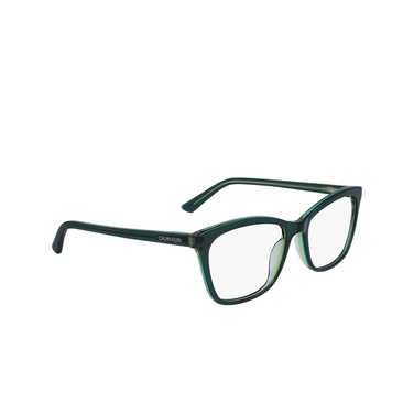 Gafas graduadas Calvin Klein CK19529 361 crystal emerald / lime - Vista tres cuartos