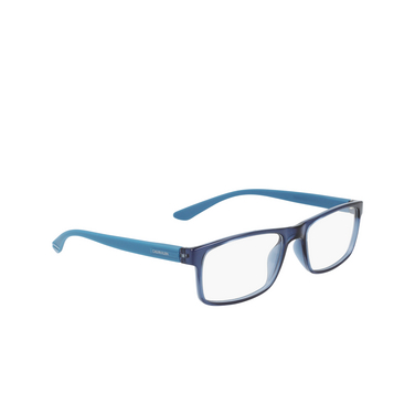 Calvin Klein CK19569 Eyeglasses 430 teal - three-quarters view