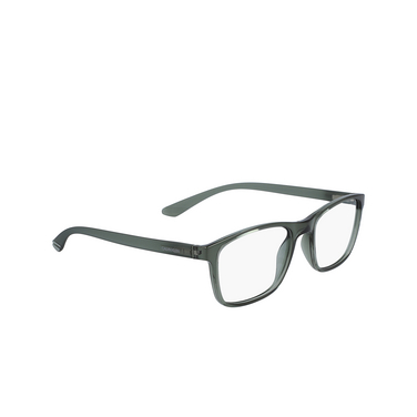 Calvin Klein CK19571 Eyeglasses 329 crystal light green - three-quarters view