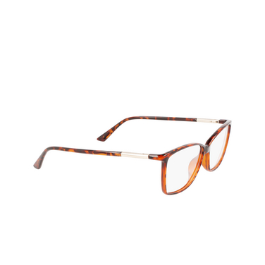 Calvin Klein CK21524 Eyeglasses 220 brown havana - three-quarters view