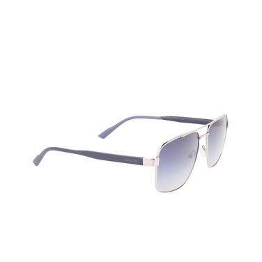 Calvin Klein CK22114S Sunglasses 438 silver - three-quarters view