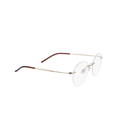 Calvin Klein CK22125TA Eyeglasses 200 gold - three-quarters view