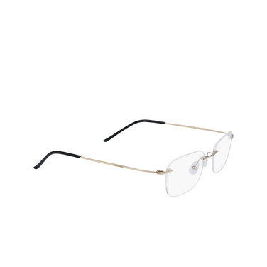 Calvin Klein CK22125TD Eyeglasses 001 gold - three-quarters view