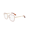 Occhiali da vista Calvin Klein CK24105 718 gold / burgundy - anteprima prodotto 3/4