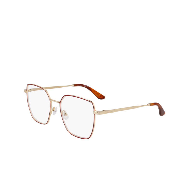 Occhiali da vista Calvin Klein CK24105 718 gold / burgundy - 3/4