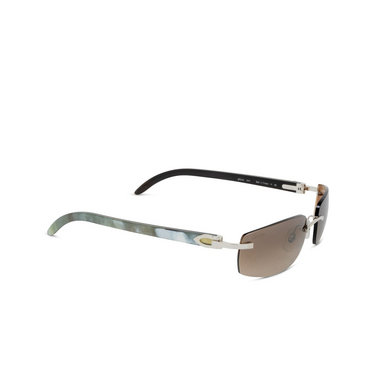 Cartier CT0018RS Sunglasses 001 silver - three-quarters view