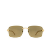 Lunettes de soleil Cartier CT0030RS 001 gold - Vignette du produit 1/4