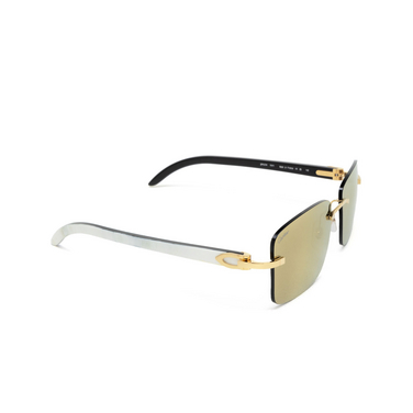 Gafas de sol Cartier CT0030RS 001 gold - Vista tres cuartos