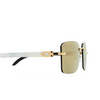 Lunettes de soleil Cartier CT0030RS 001 gold - Vignette du produit 3/4