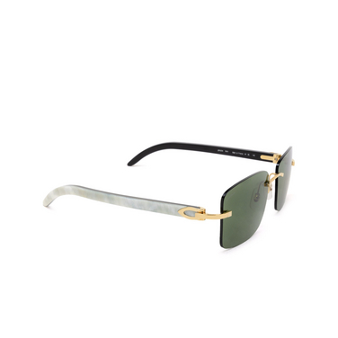 Occhiali da sole Cartier CT0030RS 002 gold - tre quarti