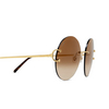 Gafas de sol Cartier CT0036RS 001 gold - Miniatura del producto 3/4