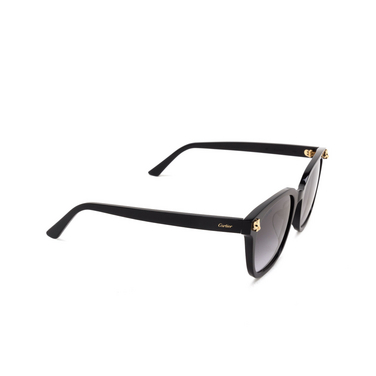 Occhiali da sole Cartier CT0143SA 001 black - tre quarti