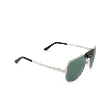 Cartier CT0165S Sunglasses 012 silver - three-quarters view