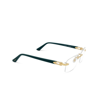 Gafas graduadas Cartier CT0287O 009 gold - Vista tres cuartos