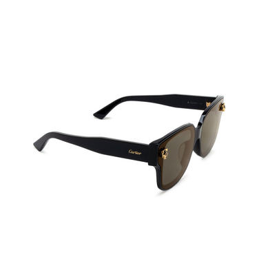 Cartier CT0357SA Sunglasses 001 black - three-quarters view