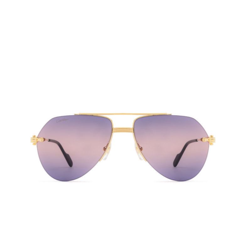 Lunettes de soleil Cartier CT0427S 004 gold - 1/4