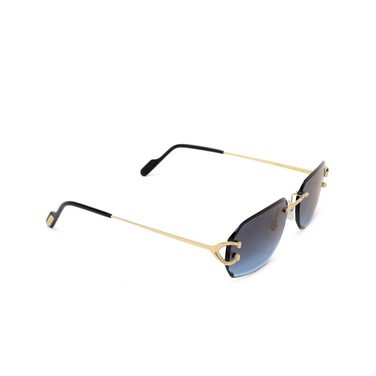 Cartier CT0468S Sunglasses 002 gold - three-quarters view