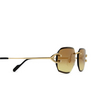 Gafas de sol Cartier CT0468S 004 gold - Miniatura del producto 3/4