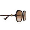 Lunettes de soleil Cartier CT0470S 002 havana - Vignette du produit 3/4