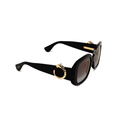 Cartier CT0471SA Sunglasses 001 black - three-quarters view