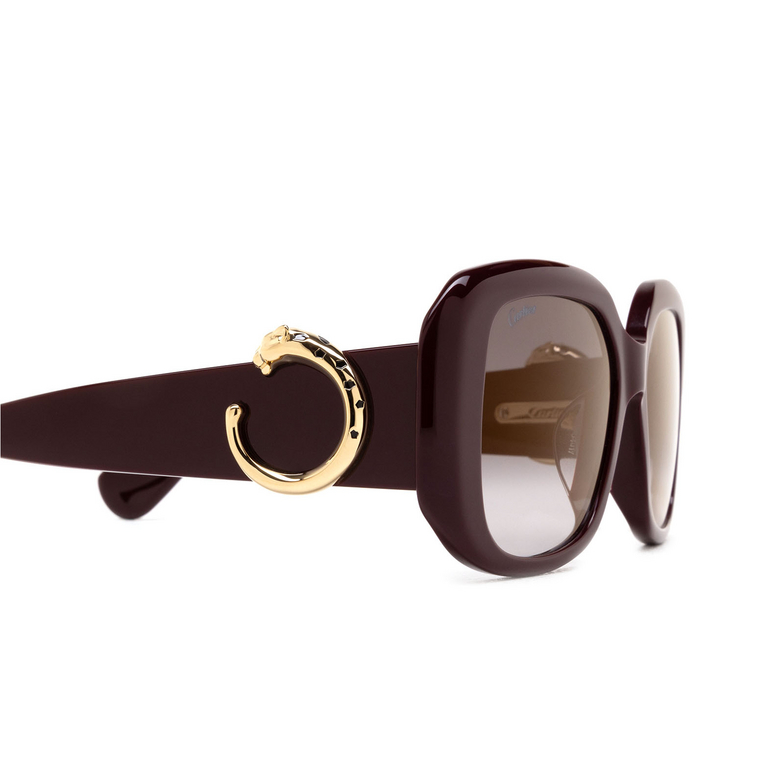 Cartier CT0471SA Sunglasses 004 burgundy - 3/4